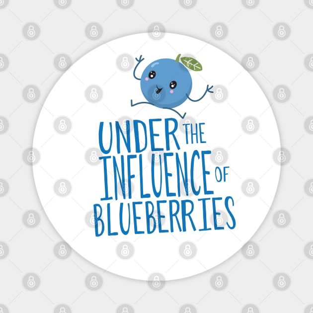 Under the Influence of Blueberries Magnet by Jitterfly